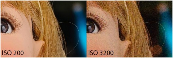 Сравнение ISO 200 и ISO 3200