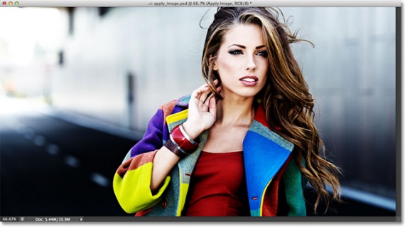 Наложение Зелёного канала в режиме Overlay (Перекрытие)