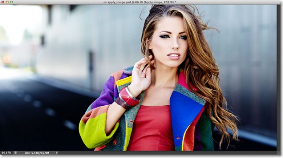 Эффект наложения Красного цветового канала с режимом наложения Soft Light (Мягкий свет)